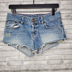 Abercrombie & Fitch Cutoff Jean Shorts Size 4 DIY Hem